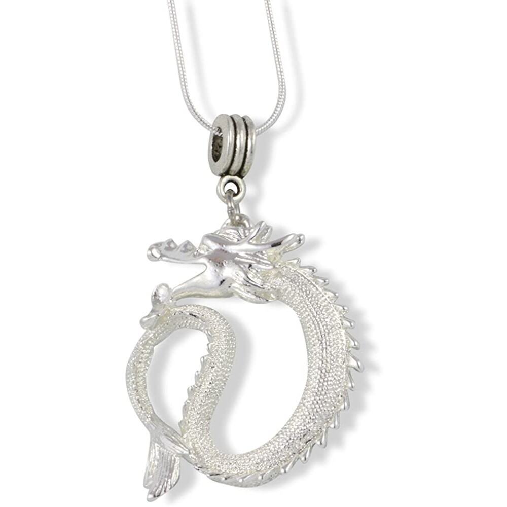 Serpent Dragon Charm Snake Chain Necklace